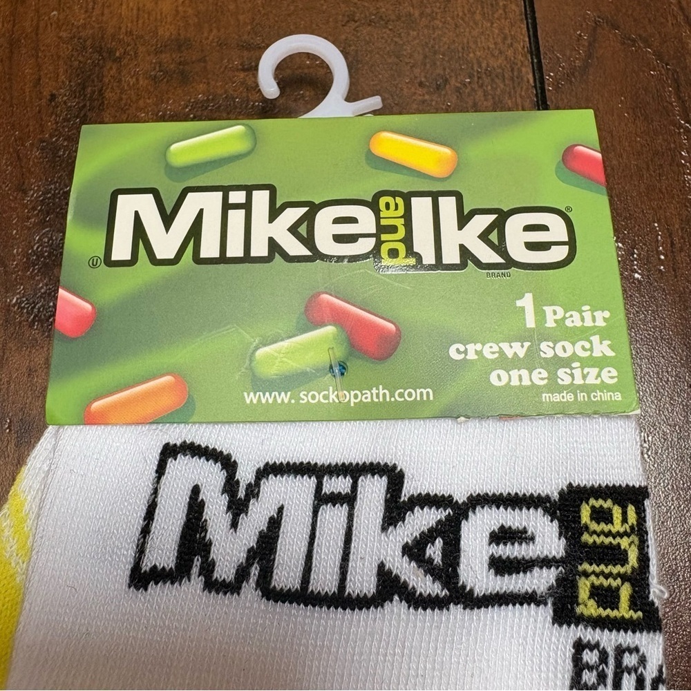 3/$20 Mike and Ike Crazy Food Socks Unisex Men 8–12 Women 9–14 NWT Funny Gift - Picture 5 of 6